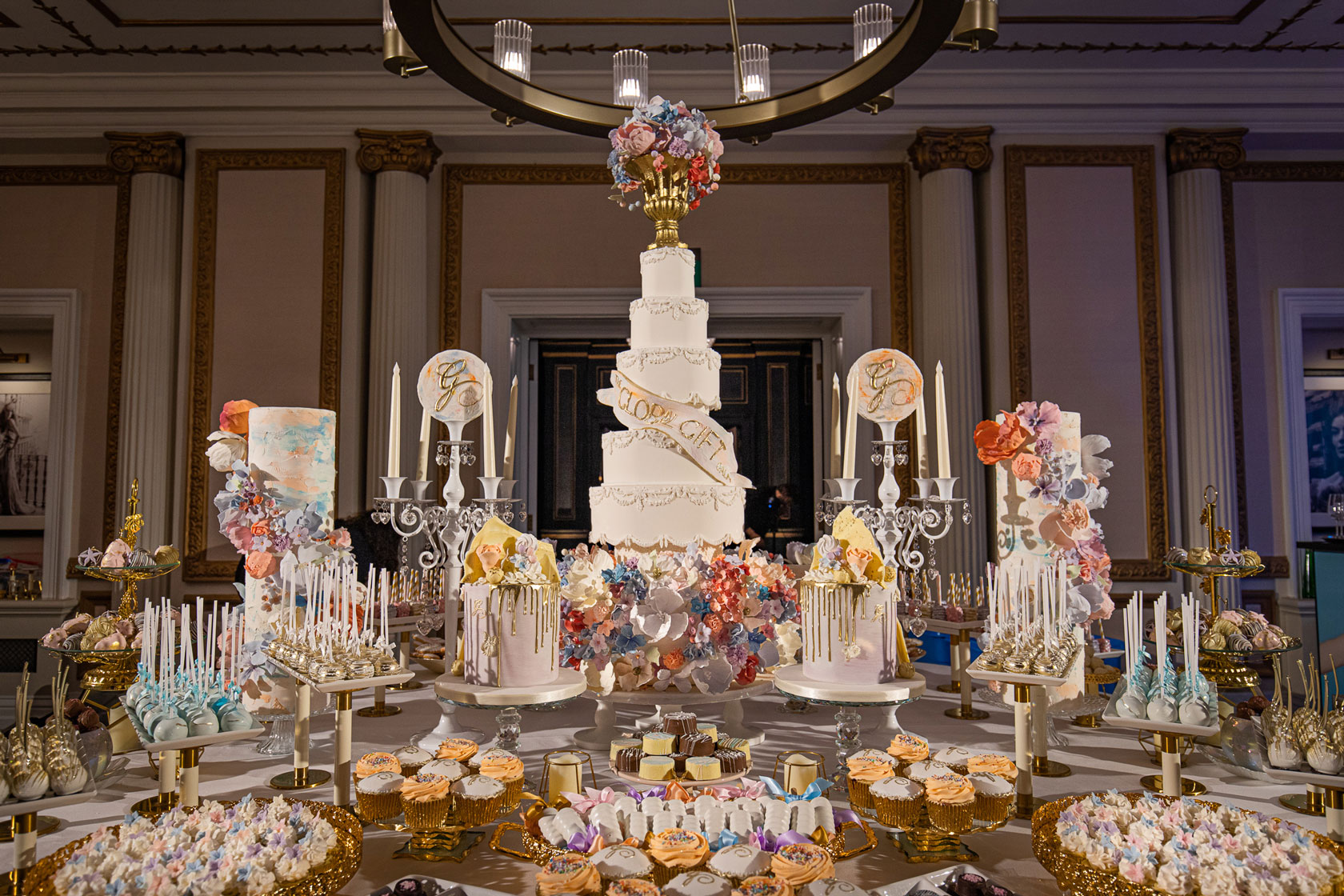 A closeup photograph of GC Couture's Indulgence Bar® dessert table at Kimpton Fitzroy