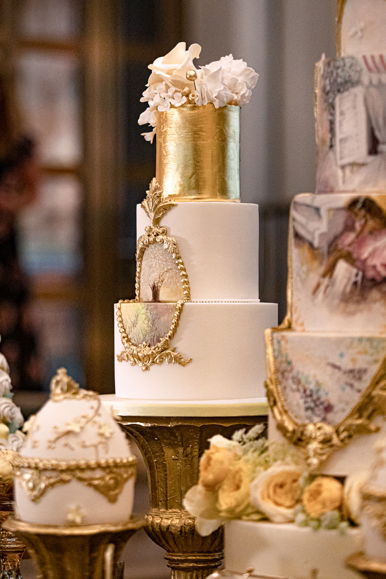 luxury tiered cake at Kimpton Fitzroy Londob by GC Couture