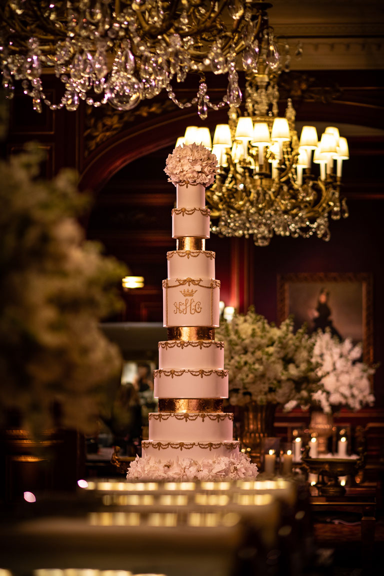 10 foot tall luxury kosher jewish wedding cake at intercontinental le grand, paris by GC Couture