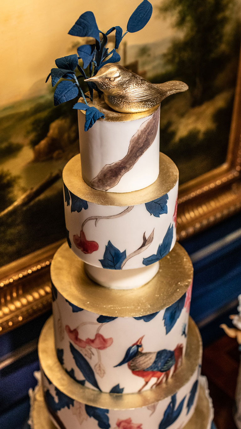  A closeup of GC Couture's 5-tier cake at The Stafford, London